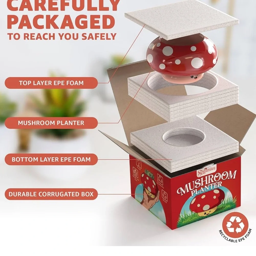 Shumiez Mushroom Planter, NIB 🍄 🌱 - Picture 5 of 16